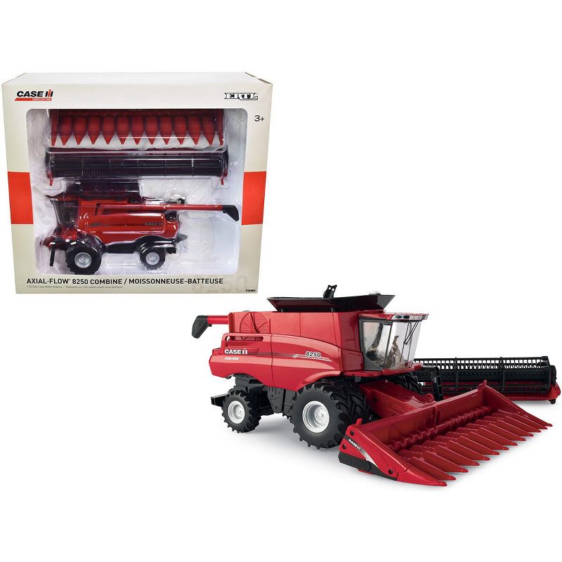 Case IH 8250 Axial-Flow Combine with Draper Head and Corn Head "Case IH Agriculture" 1/32 Diecast Model by ERTL TOMY