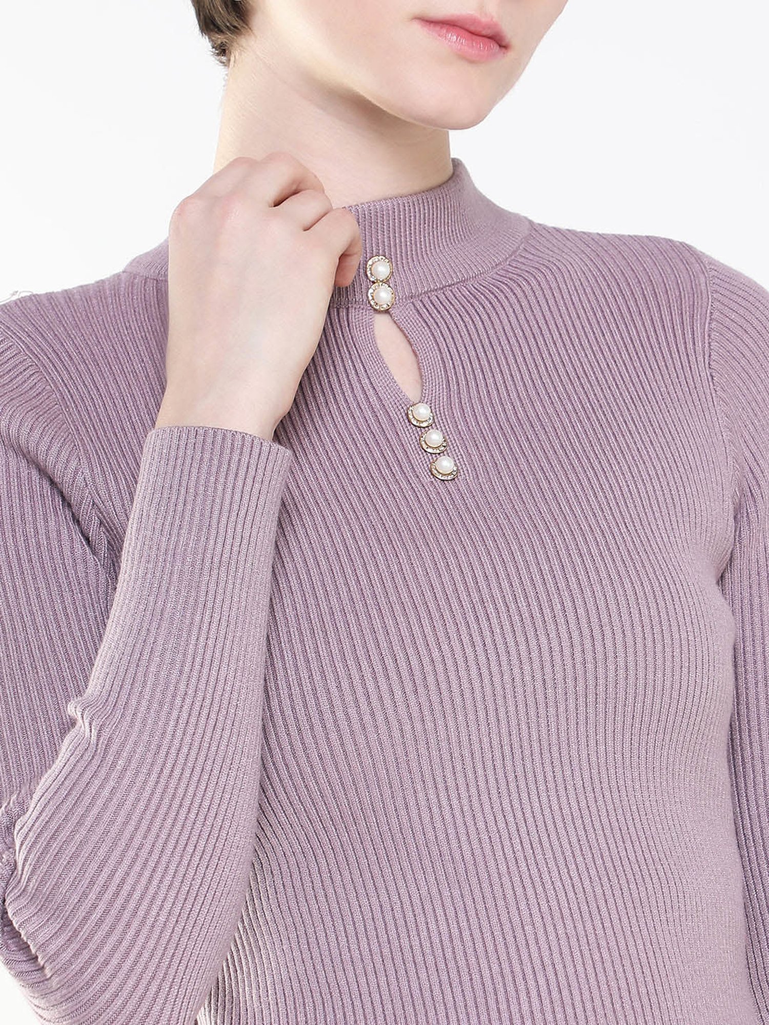 SHOWOFF Lavender Regular Fit Top