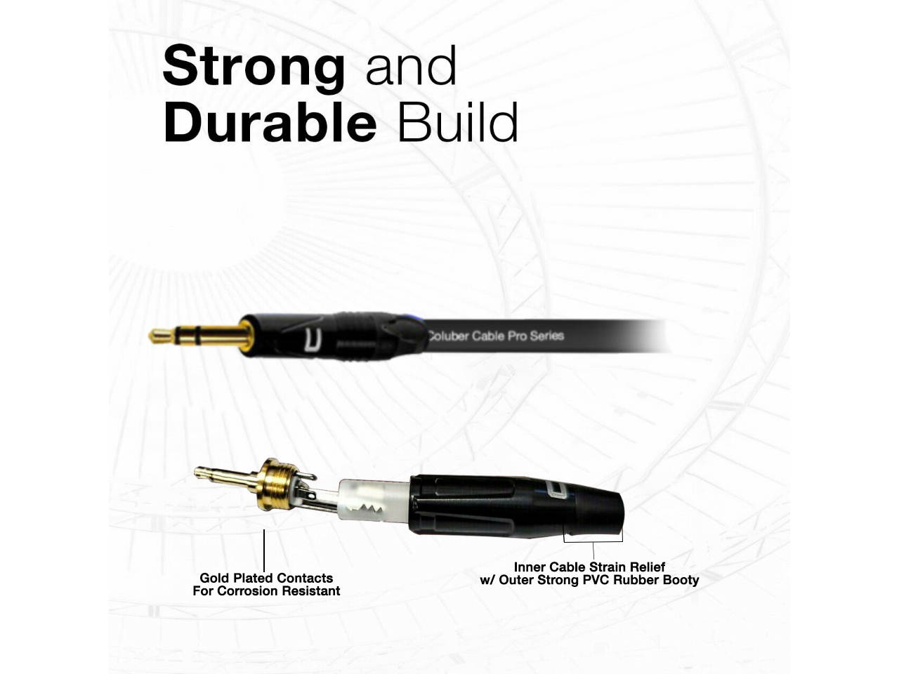 3.5 TRS Male - 3.5mm TS Unbalanced Premium Mono Cable Custom Length, Color Cord