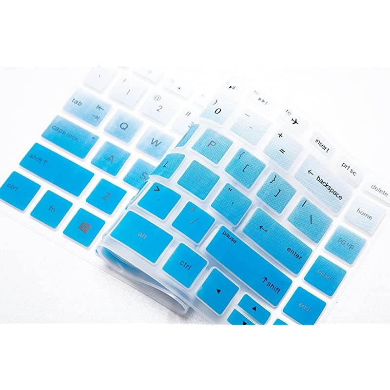 Keyboard Cover Compatible with HP Pavilion x360 2in1 14MBF 14BF050WM14MDW0013DX14MDW0023DX14MBW 14BW065BR 14DS0050NR 14DS0060NR 14DK1003DX Laptop Gradual Blue