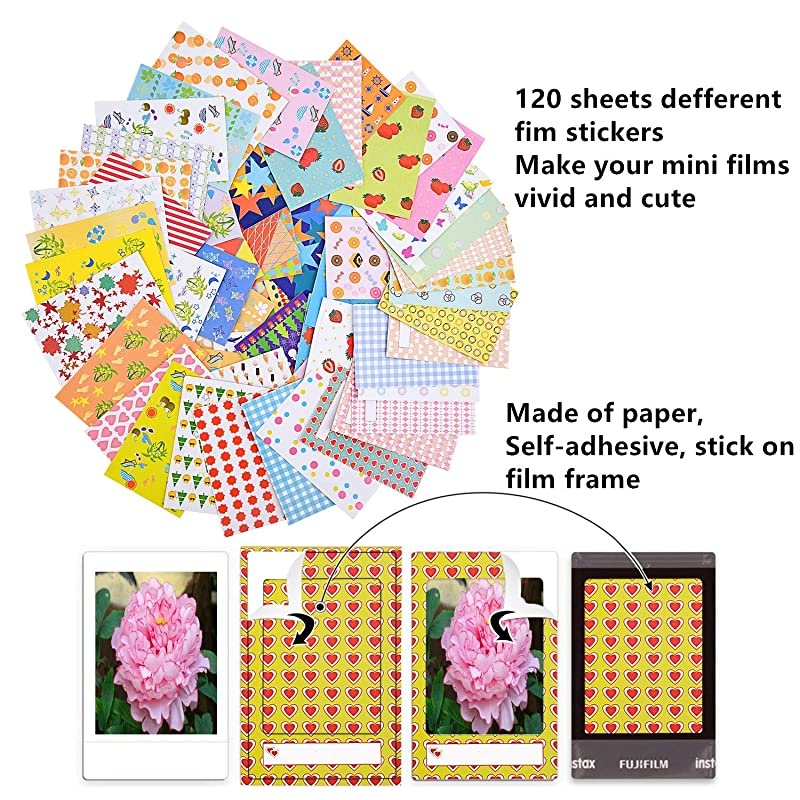 Accessories Bundle Kit Set for Fujifilm Instax Mini 70 Instant Film Camera Accessory Include Case Album Stickers Photo Frames Hanging Frame Strap Black