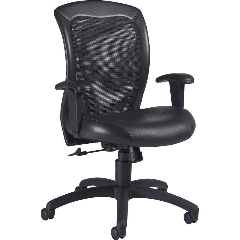 Global Airflow Mesh Back Leather Manager Chair Black (9339BK) 492943