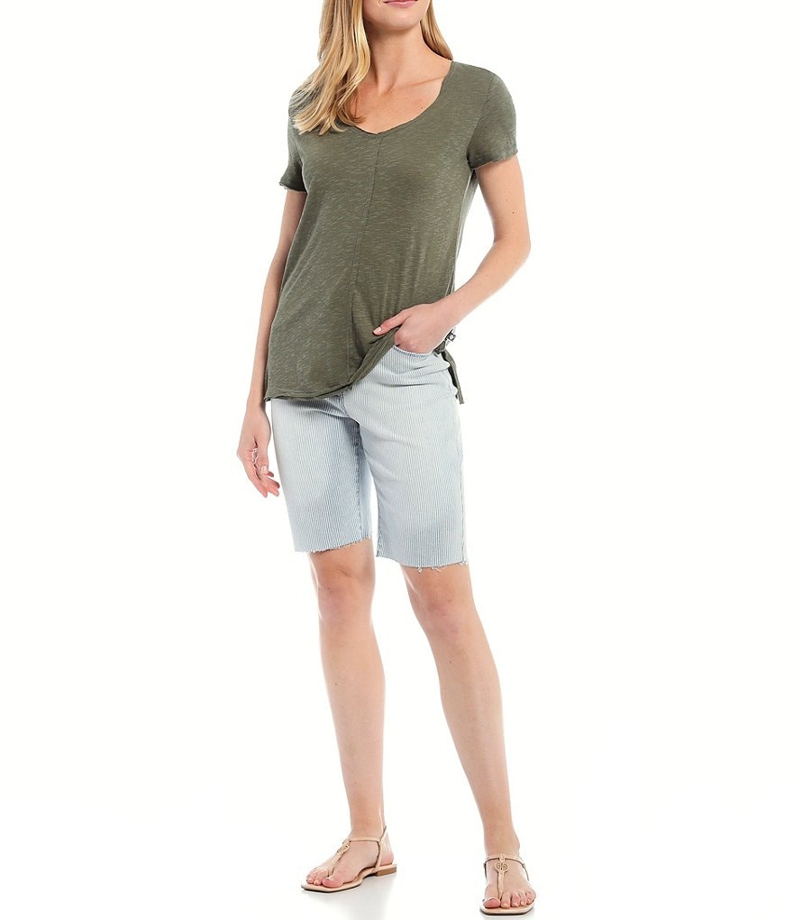 IBKUL Pricilla Print Long Sleeve Mock Neck Top