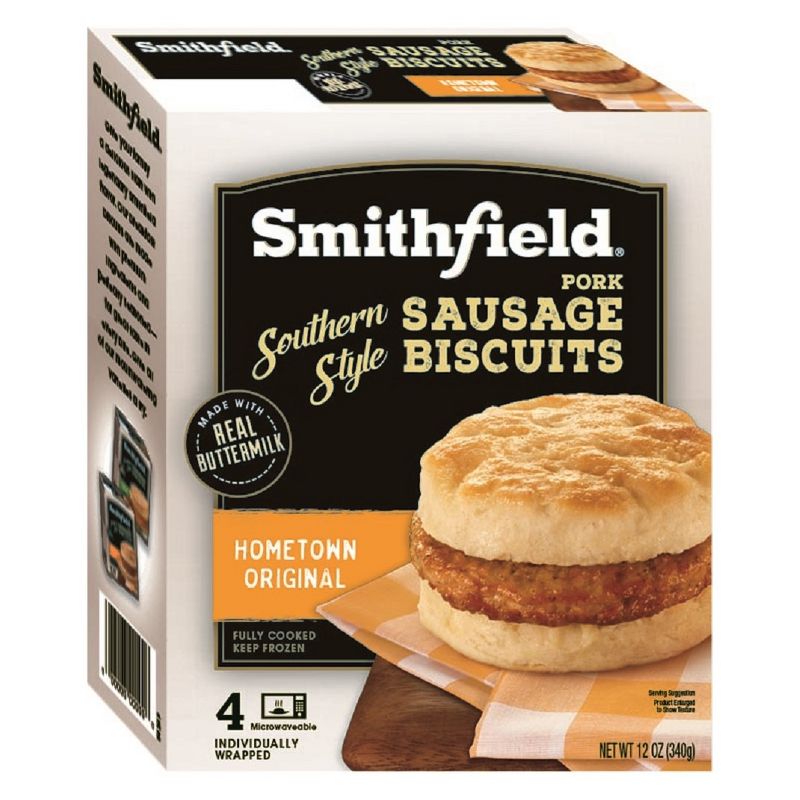 Smithfield Southern Style Pork Hometown Original Frozen Sausage Biscuits - 12oz