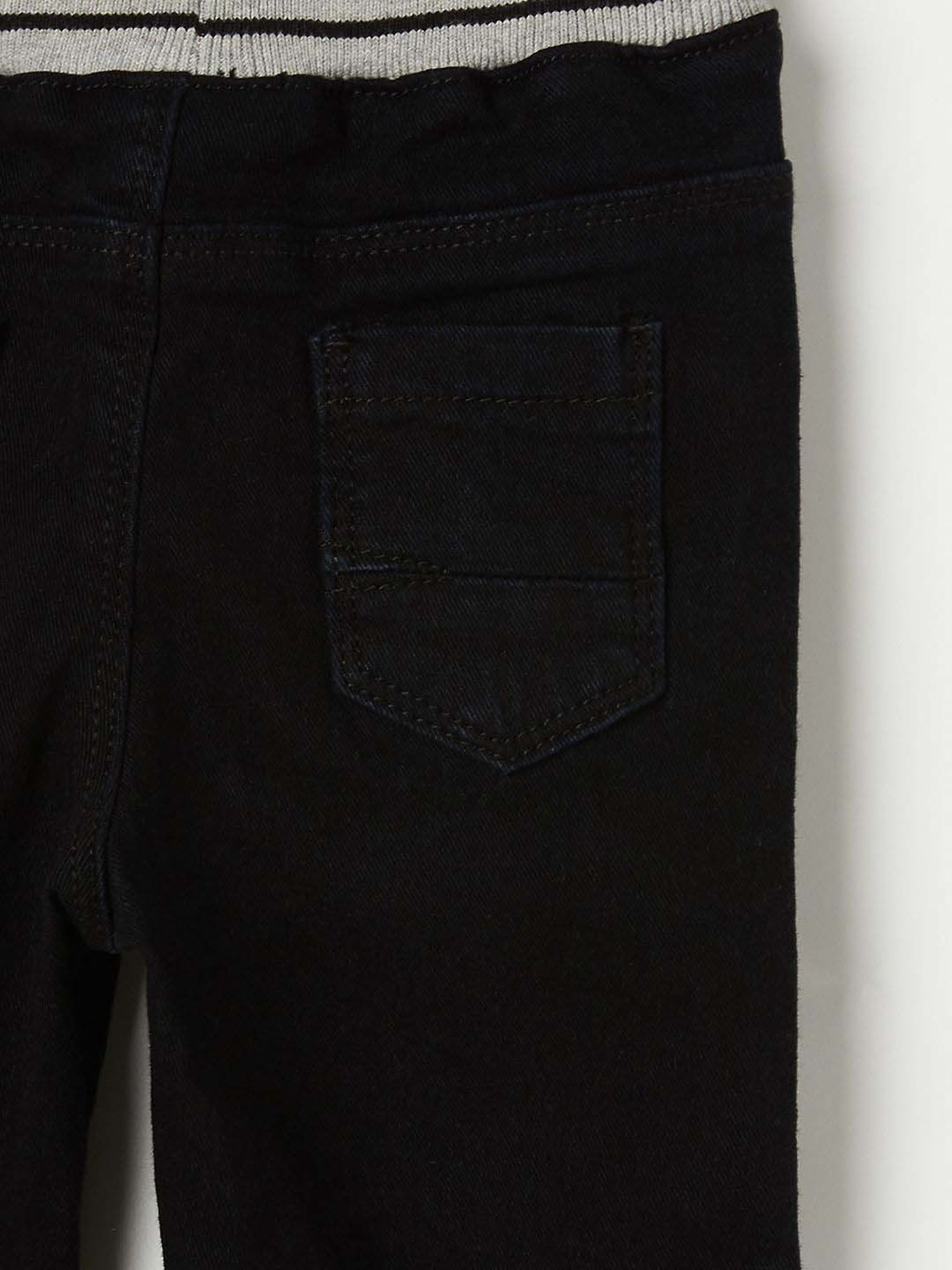 Juniors by Lifestyle Boys Black Cotton Solid Jeans