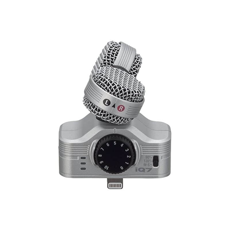 iQ7 Stereo MidSide Microphone for iPhoneiPad Rotatable Capsule for Alignment with iOS Camera for Recording Audio for Music Videos Interviews and More