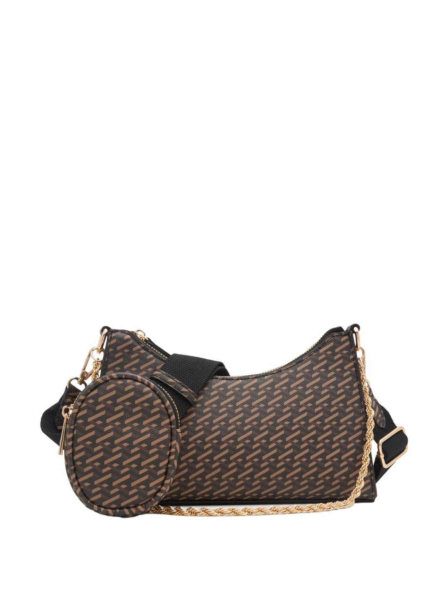 Call It Spring Brown Printed Small Sling Handbag