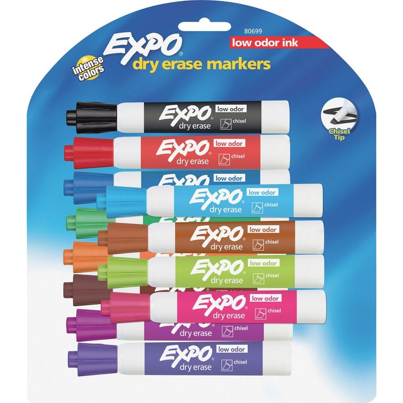 Expo Dry-erase Markers Chisel Point Nontoxic 12/ST Assorted 80699
