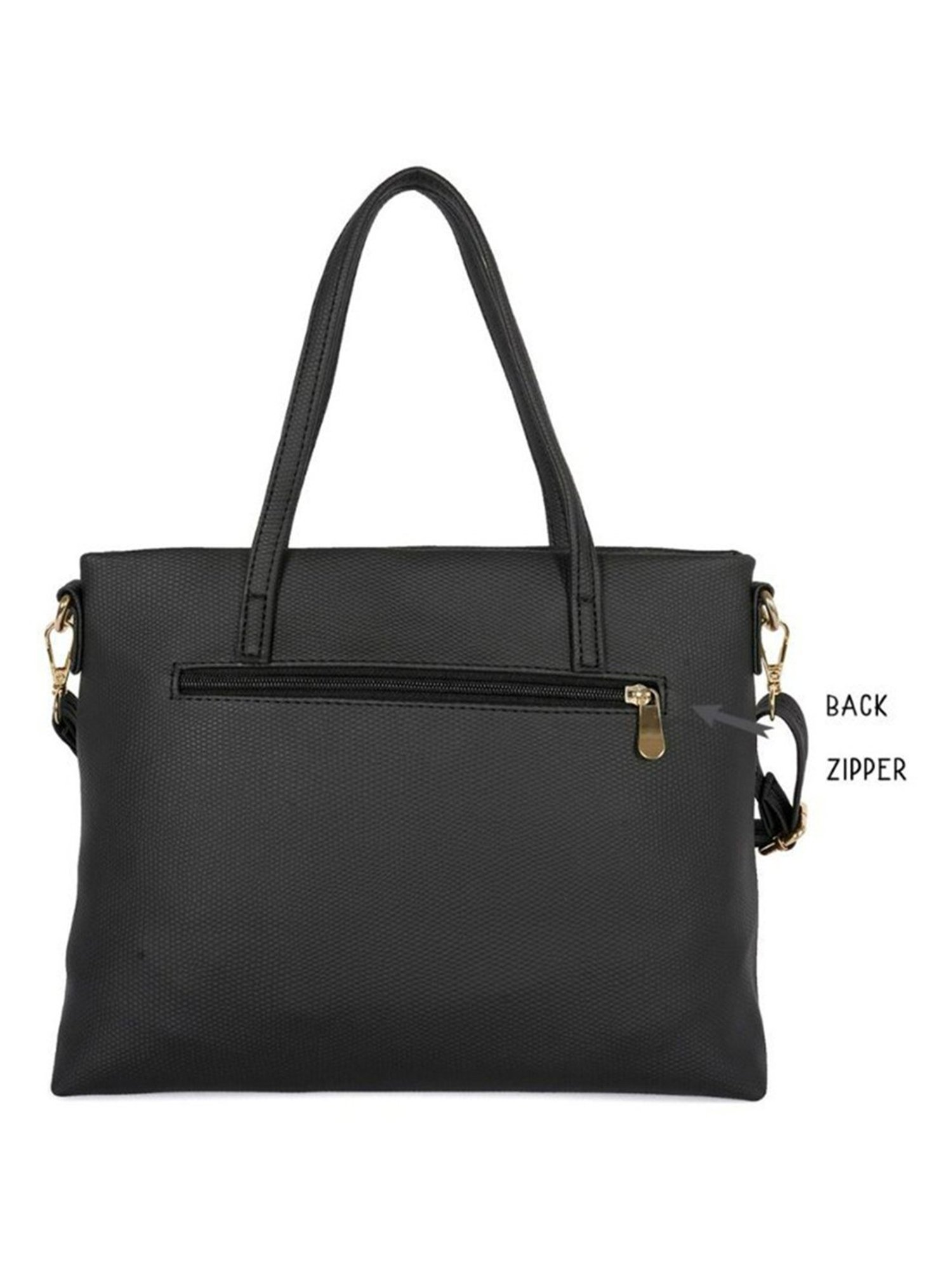 Baggit Black Textured Handbag
