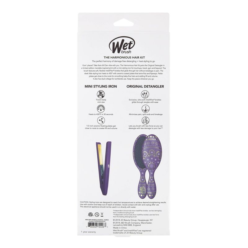 Wet Brush Harmonious Hair Kit - Purple Mandala