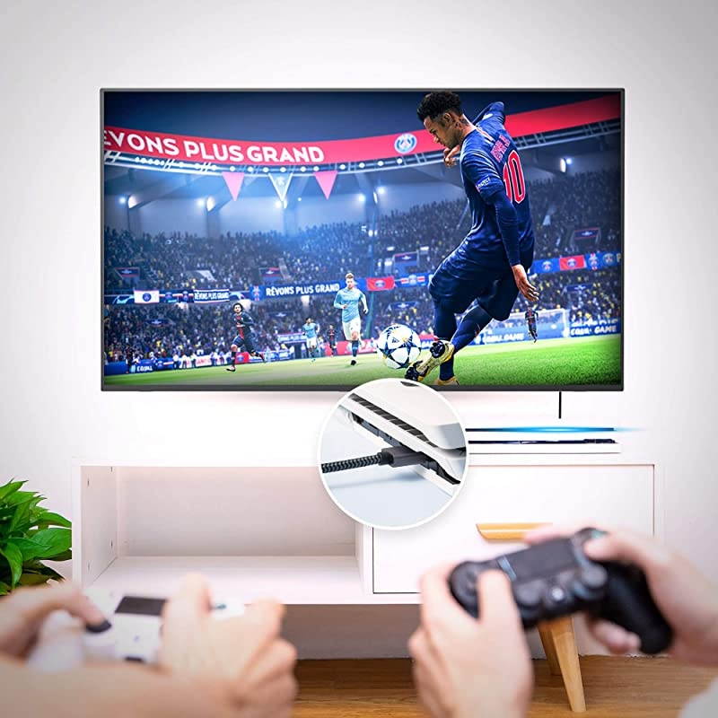 4K HDMI Cable 6.6 ft,  High Speed 18Gbps HDMI 2.0 Cable, 4K HDR, 3D, 2160P, 1080P, Ethernet - Braided HDMI Cord 32AWG, Audio Return(ARC) Compatible UHD TV, Blu-ray, PC, Projector