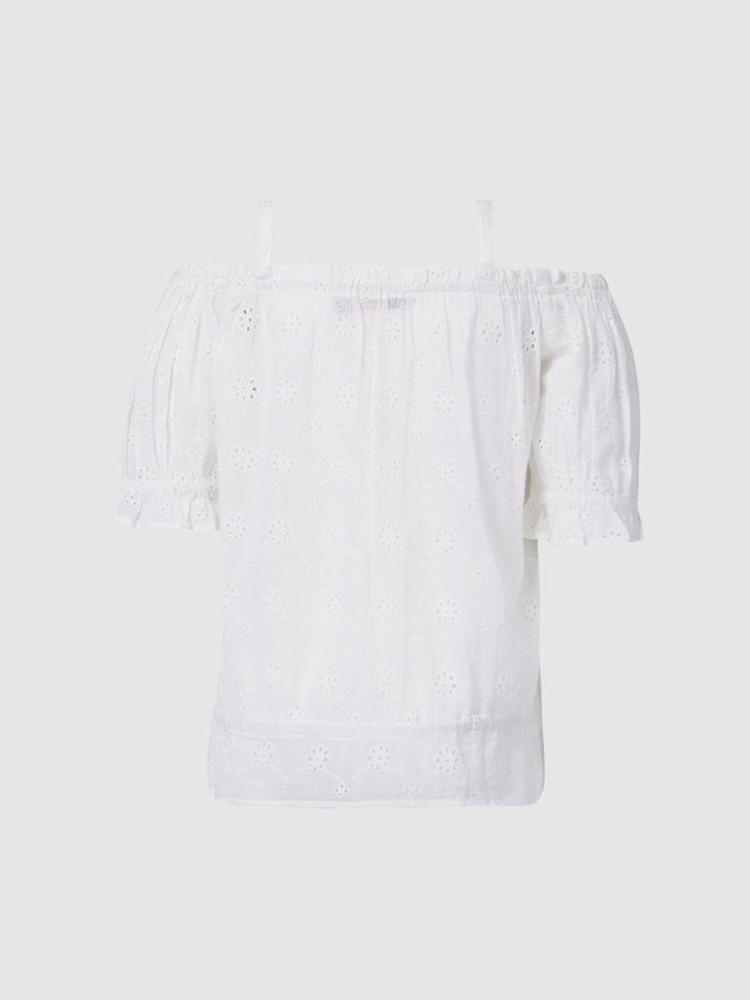 KIDS ONLY White Embroidered Schiffli Top