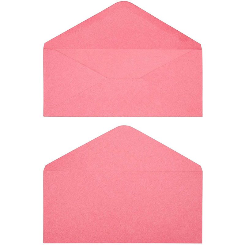 Sustainable Greetings 200 Pack Pink #10 Business Envelopes (4.12 x 9.5 Inches)