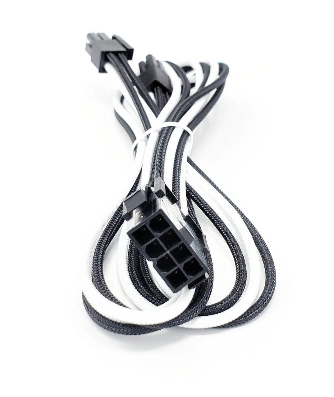 Micro Connectors Premium Sleeved PSU Cable Extension Kit (White/Black)