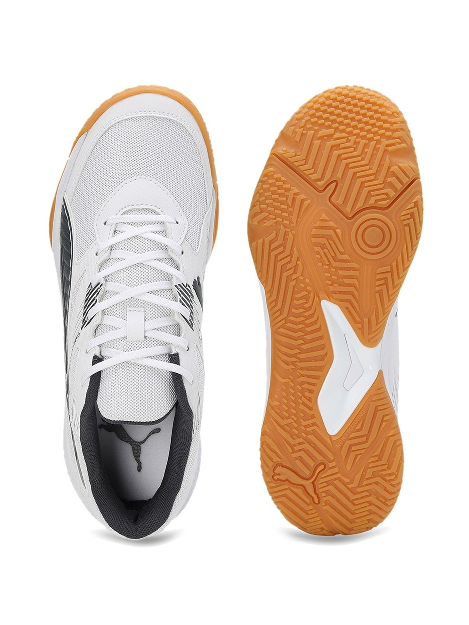 Puma Men's Solarflash II White Indoor Court Shoes