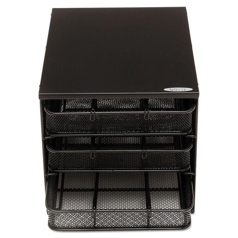 Safco 3 Drawer Hospitality Organizer 7 Compartments 11 1/2w x 8 1/4d x 8 1/4h Bk 3275BL