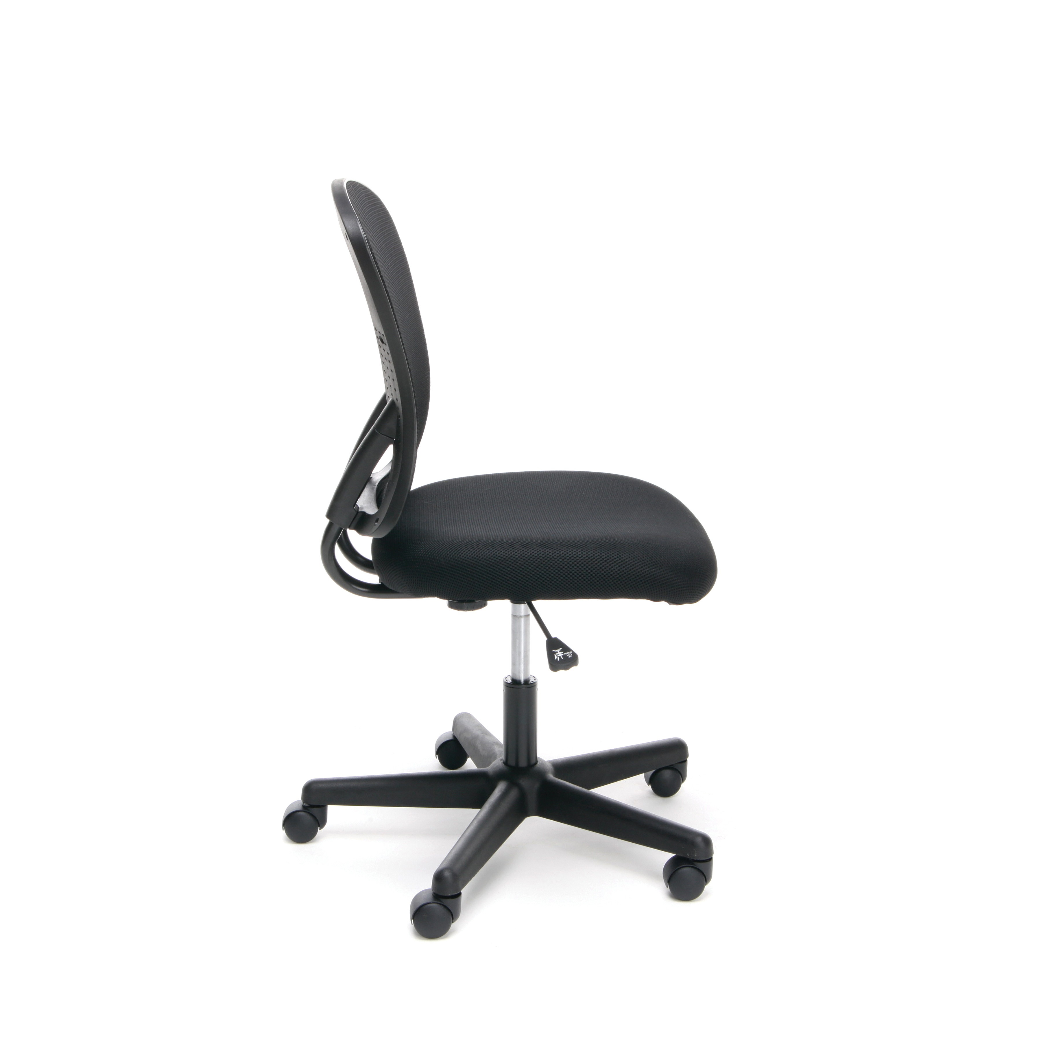 Essentials ESS-3010 Mesh Back Swivel Task Chair, Black Frame, Black Fabric, Black Mesh