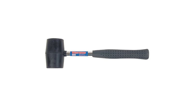 WESTWARD 4YR61 Mallet,Rubber,1 Lb,Steel/Rubber