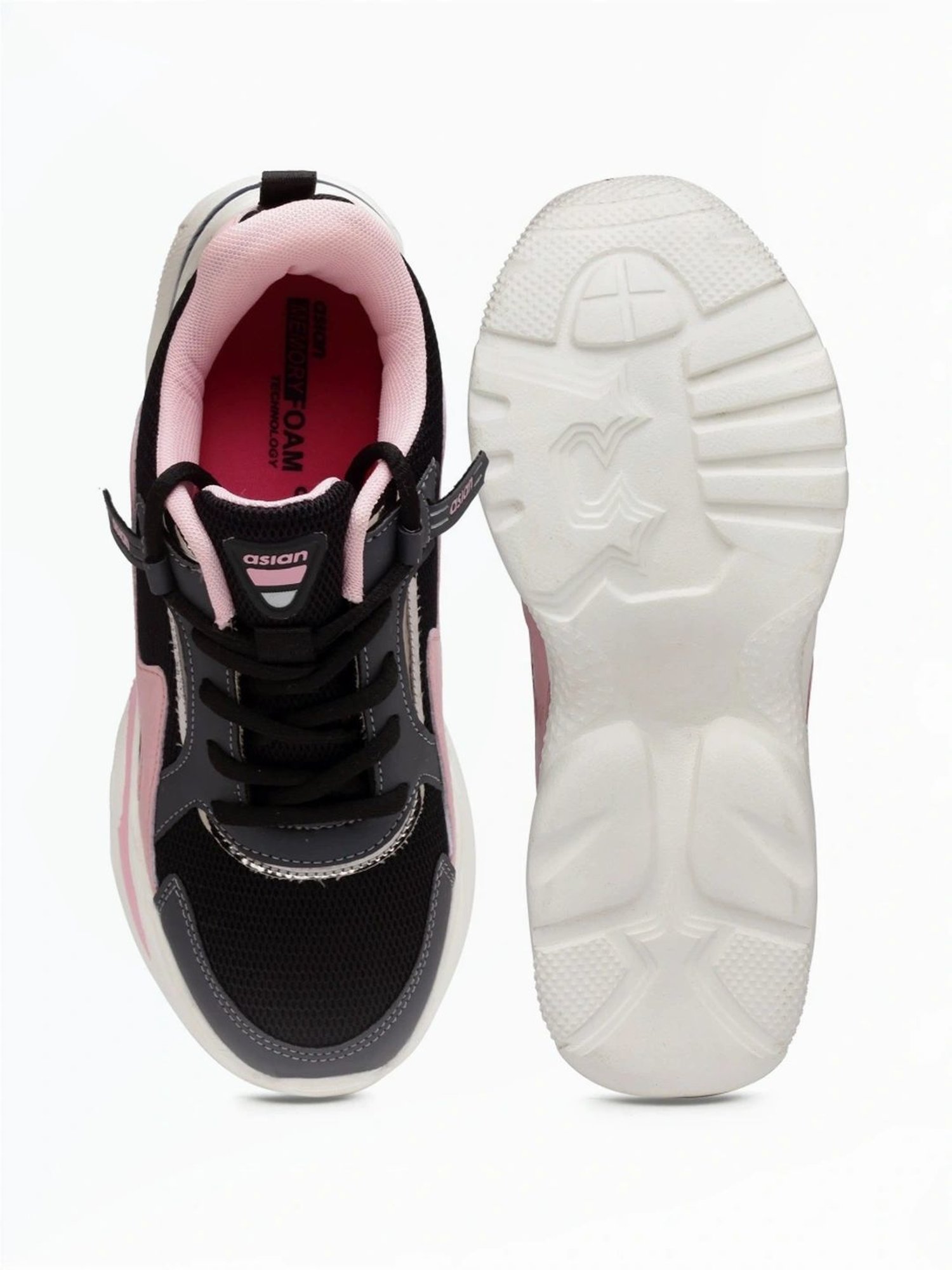 Asian Women's Black Running Shoes