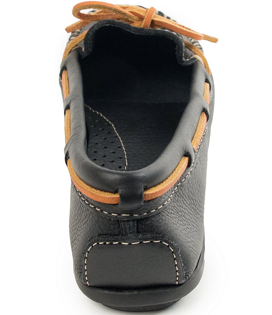 Minnetonka Boat Textured Leather Moccasins