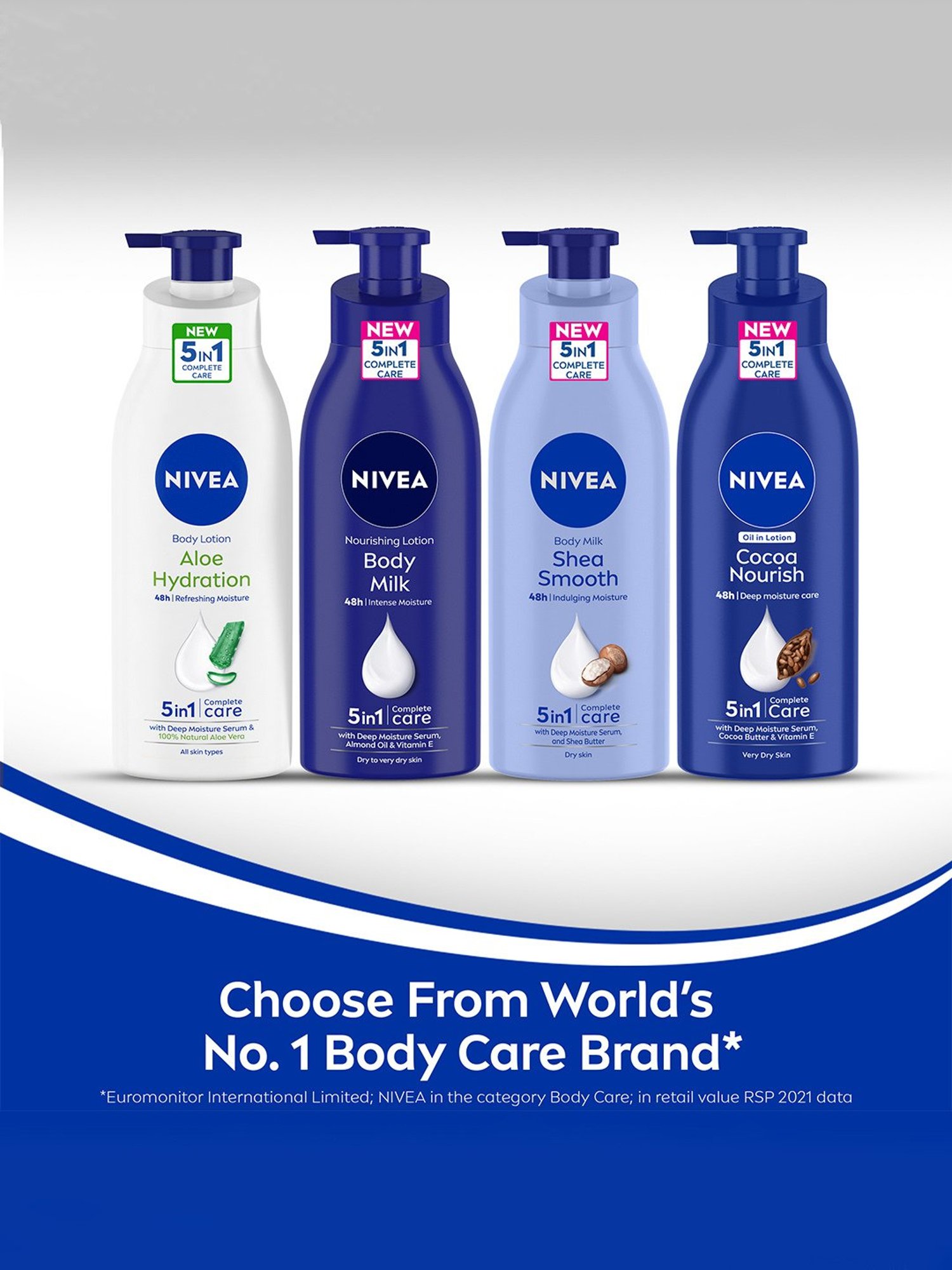 Nivea Body Lotion Aloe Hydration 5 in 1 Complete Care - 400 ml