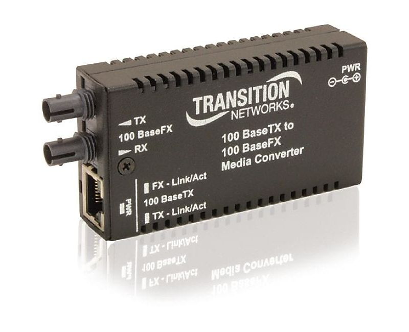 Transition Networks M/E-TX-FX-01 SC Mini Fast Ethernet Media Converter M/E-TX-FX-01(SC)-NA