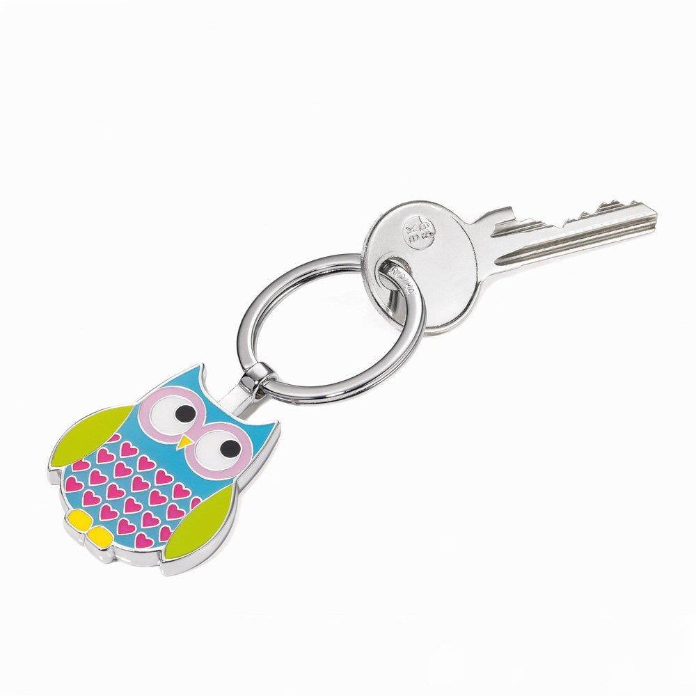 Troika Keyring, Owl, Rosy, Blue (KR1413BL)