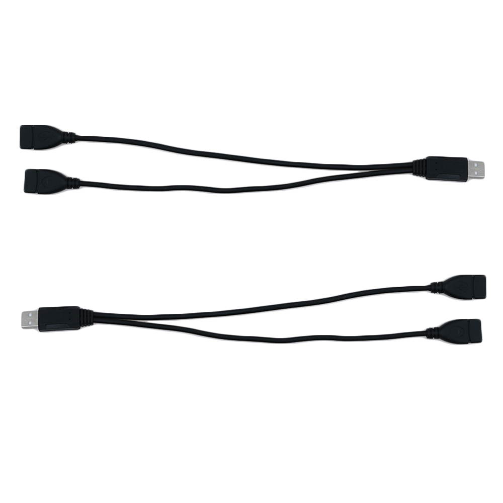 1PC USB 2.0 A Male To 2 Dual Female Jack Y Splitter Hub Power Data Cable Adapter Computer Cables Connectors Laptop PC Smartphone