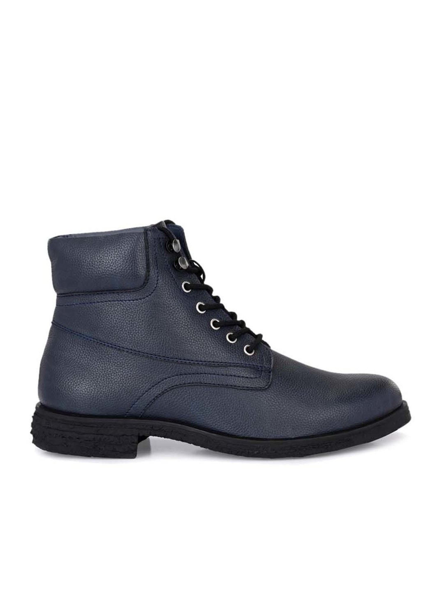 El Paso Men's Blue Derby Boots