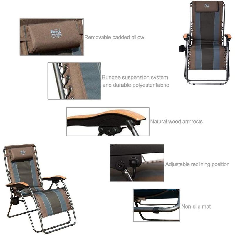 Copa Backpack Single Position Folding Aluminum Beach or Poolside Lounge Chair with Backpack Straps, Dark Blue