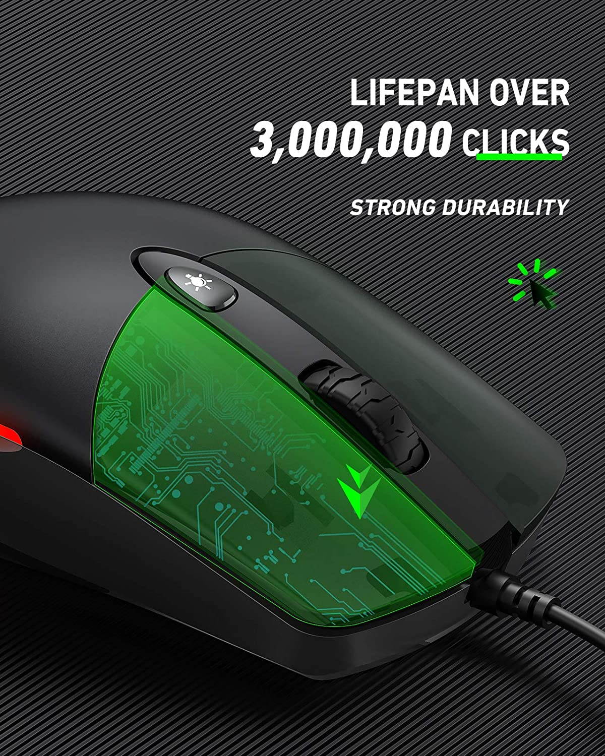 USB Wired Mouse,RGB Optical Silent Computer Mouse,1600 DPI Office and Home Mice,for Windows PC, Laptop, Desktop, Notebook-MS059 (Black)