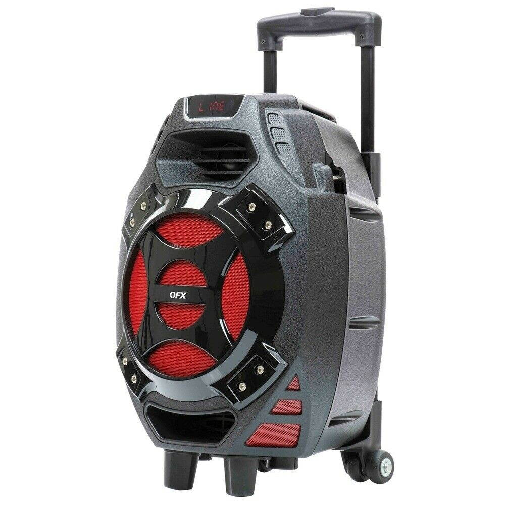 Quantum Fx Pbx-61081Bt-Red Qfx 8" Battery Powered Portable Party Speaker