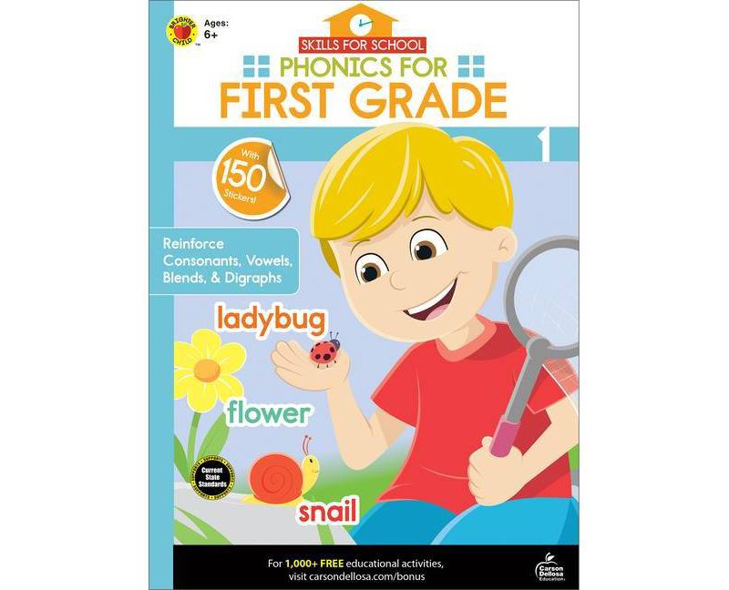 Skills for School Phonics for First Grade - (Paperback)