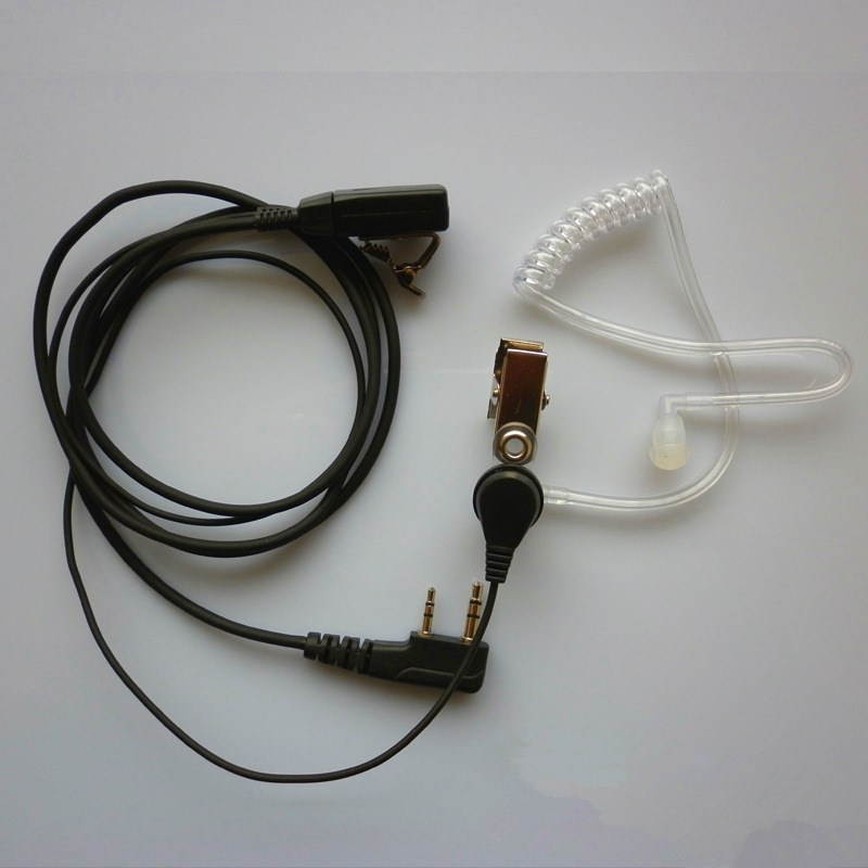 Black 80cm Eer-Hook Headset Earphone For Two Way Radio Walkie Talkie
