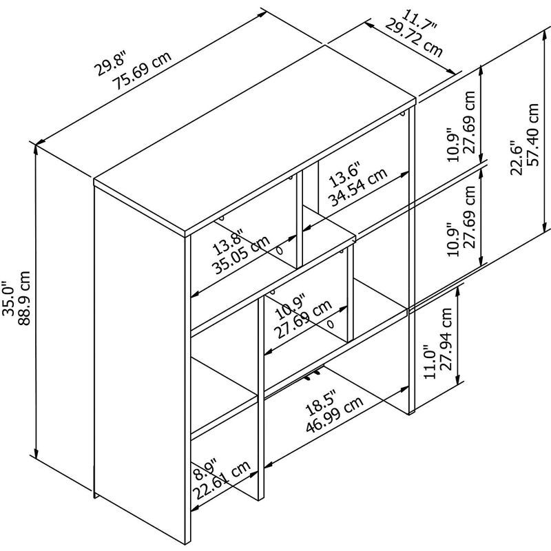 Centura Bookcase Hutch Century Walnut - Kathy Ireland Office