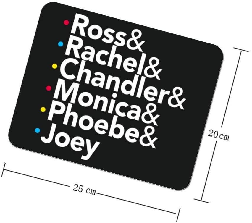 Custom Friends Friends TV Show Helvetica Mouse Pad with Stitched Edge, Fashion Design Mouse Mat, Non-Slip Rubber Base Mousepad for Laptop, Computer & PC,7.87&times;9.84 inches