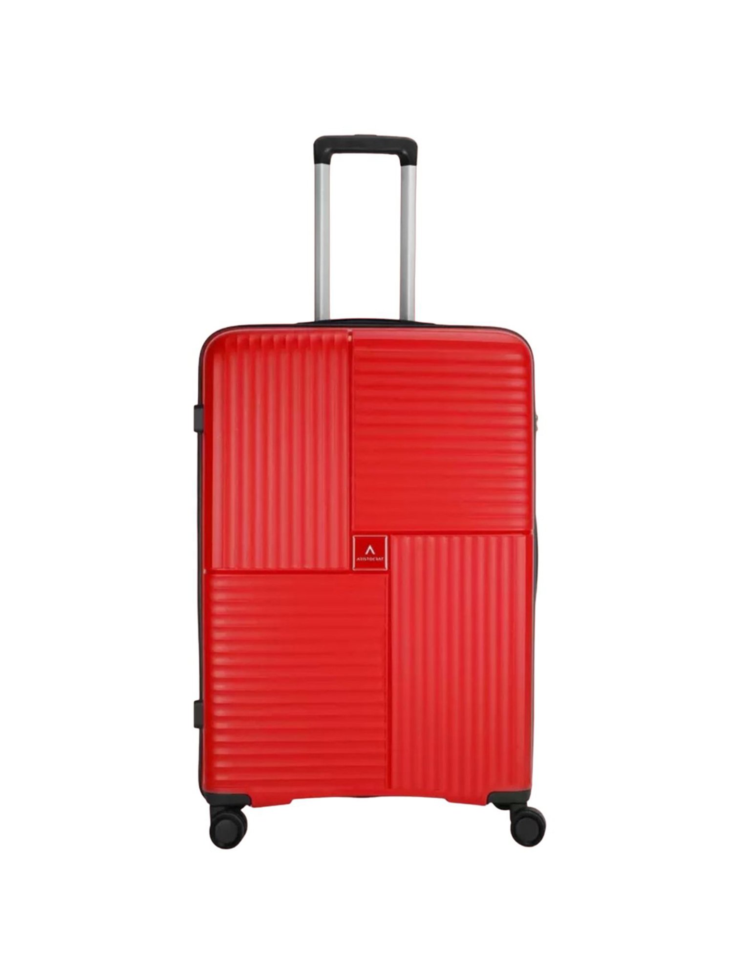 Aristocrat Alliance Red Textured Trolley Bag - Pack of 2