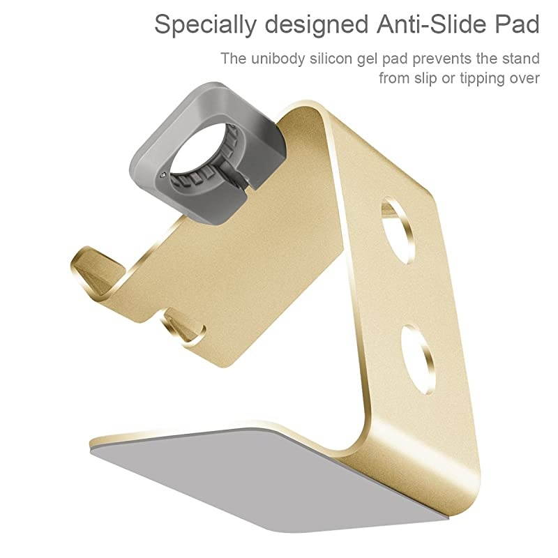 2in1 Charging Stand Compatible with Apple Watch Series 654321 and Apple Watch SE 38mm40mm42mm44mm and iPhoneiPad GoldMust Have Apple Watch Accessories