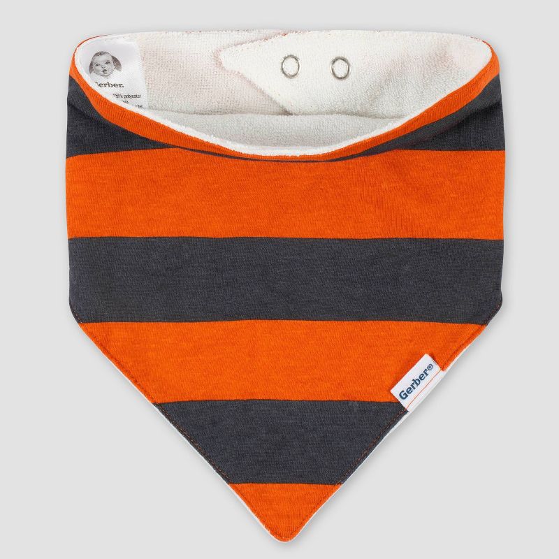 Gerber Baby Boys' 4pk Fox Bandana Bib - Gray