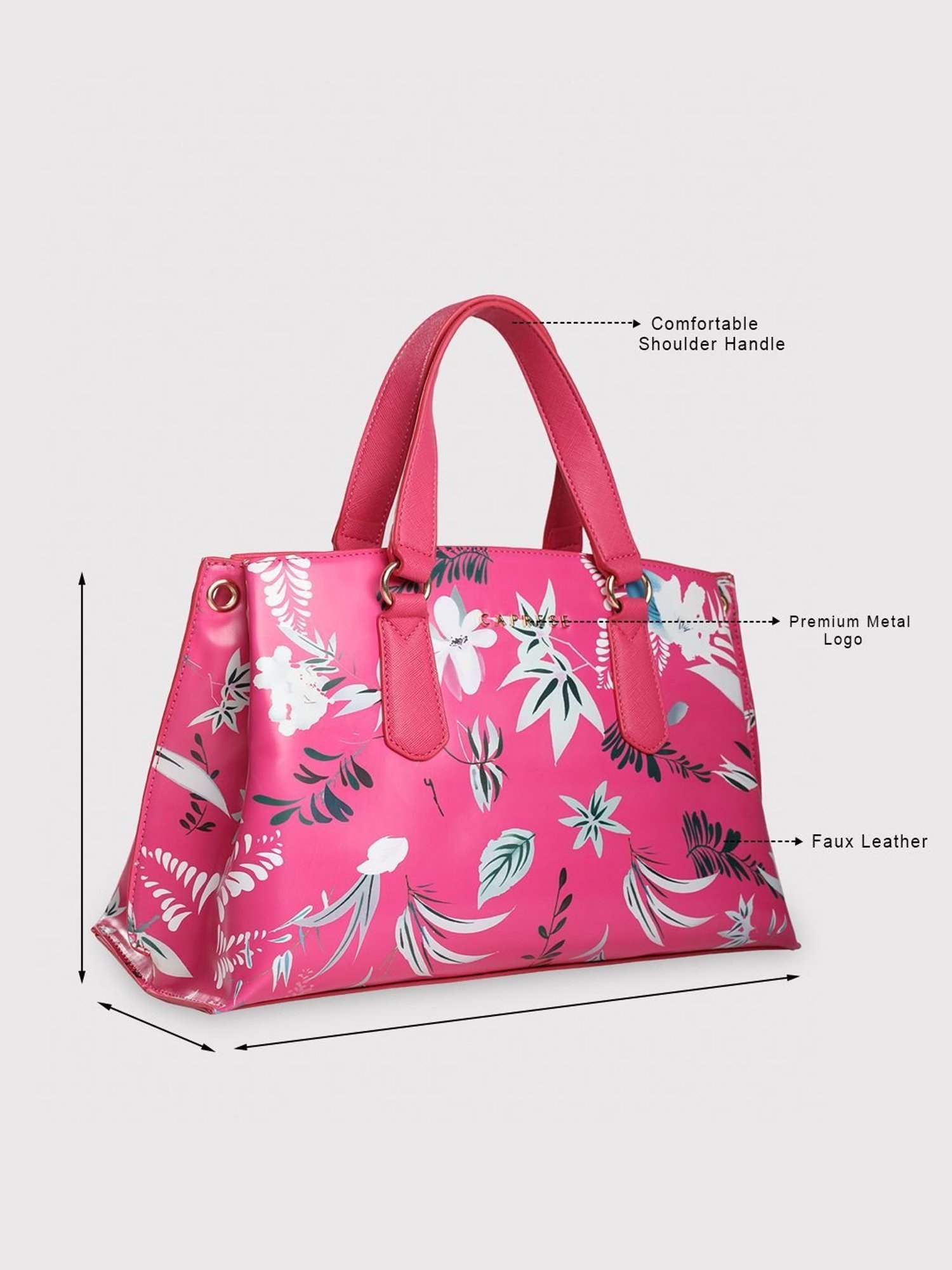 Tohl Avon Black Solid Medium Handbag