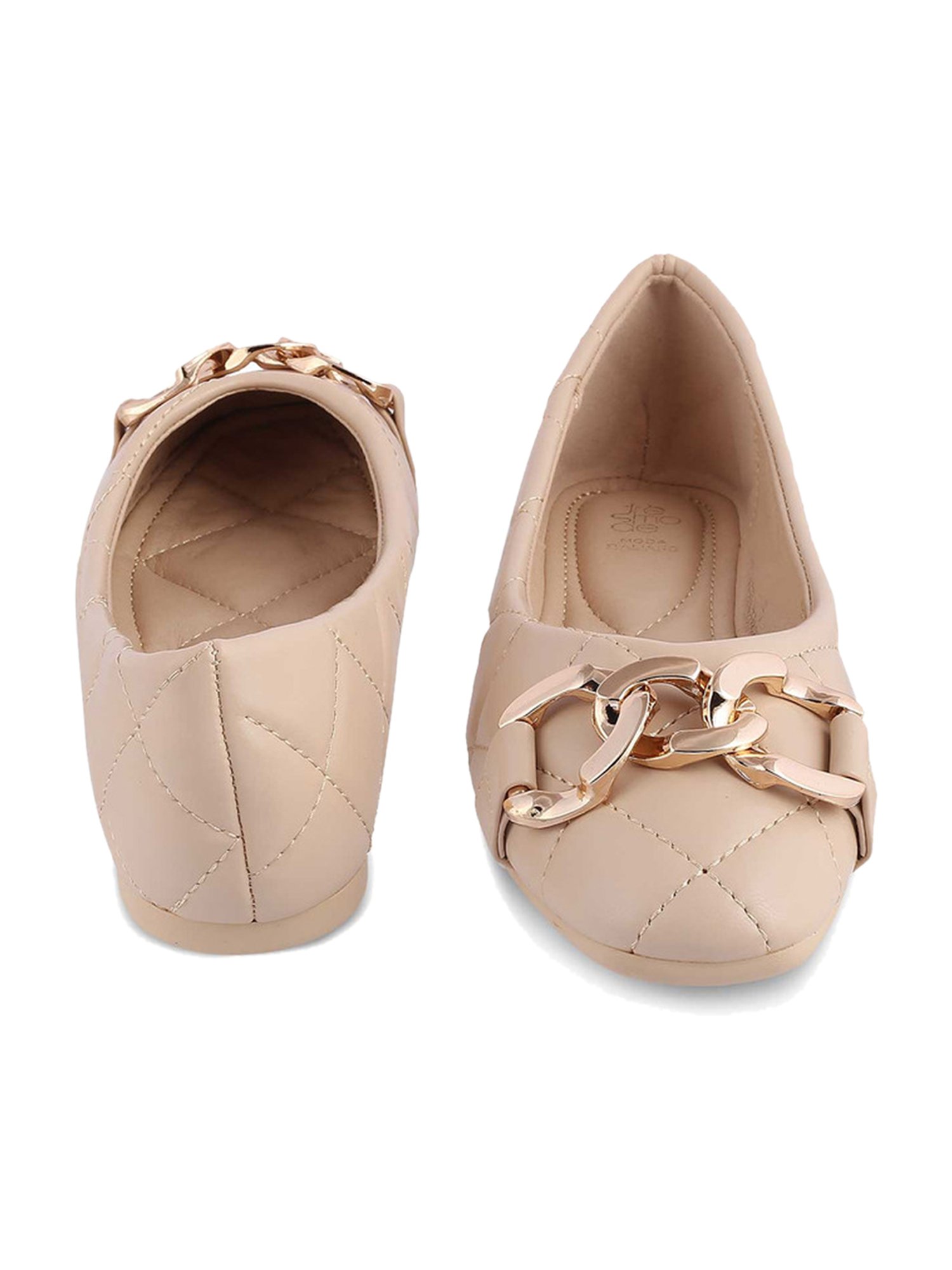 Tresmode Women's Beige Flat Ballets