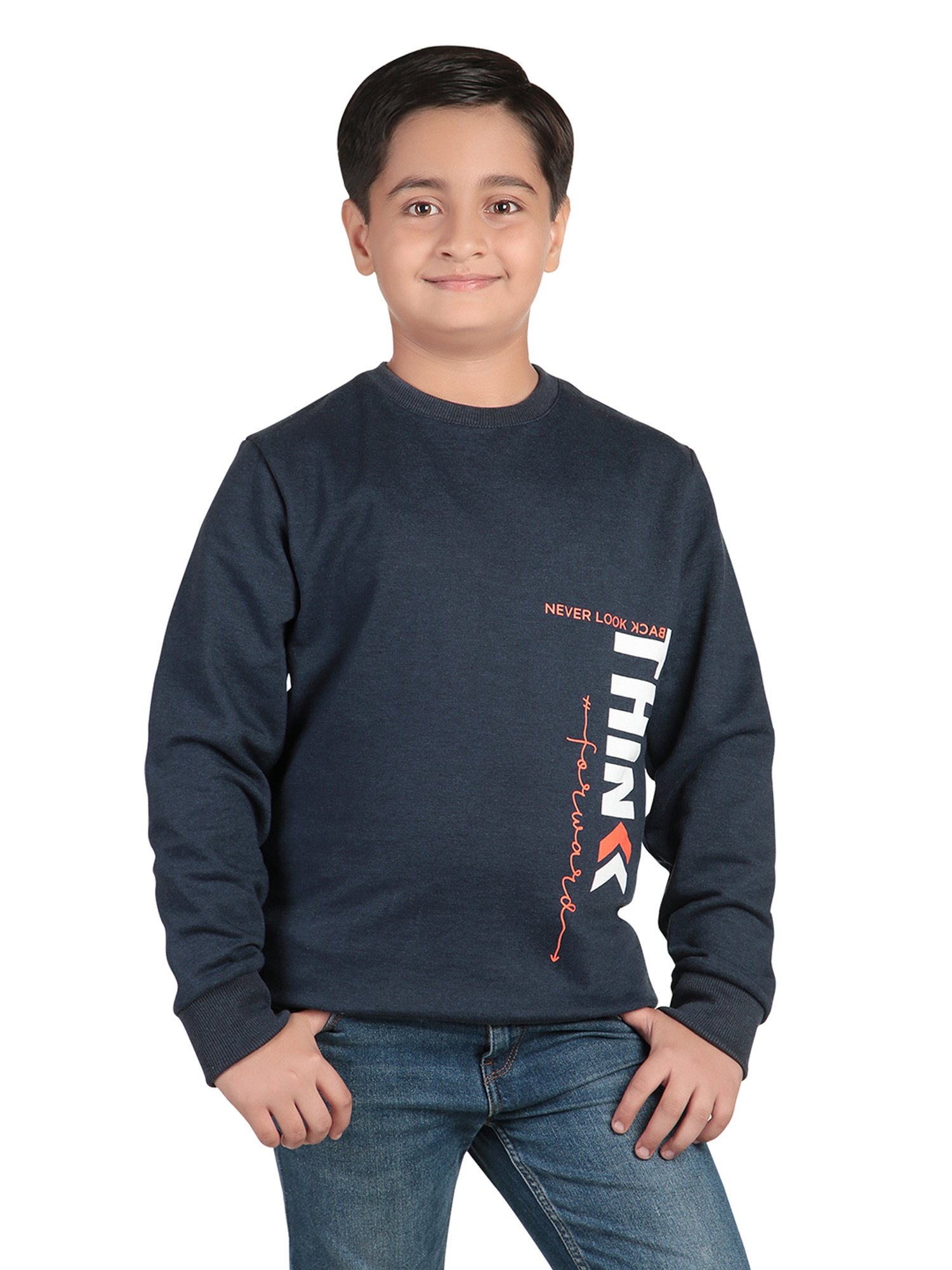 Bodycare Kids Navy Printed Full Sleeves Sweatshirt