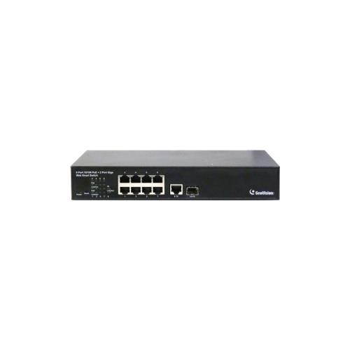 GEOVISION 84-POE0801-001U GV-POE0801 8 port Managed Switch 130W 802.3at 2-port Gigabit uplink (1*TP, 1*SFP)