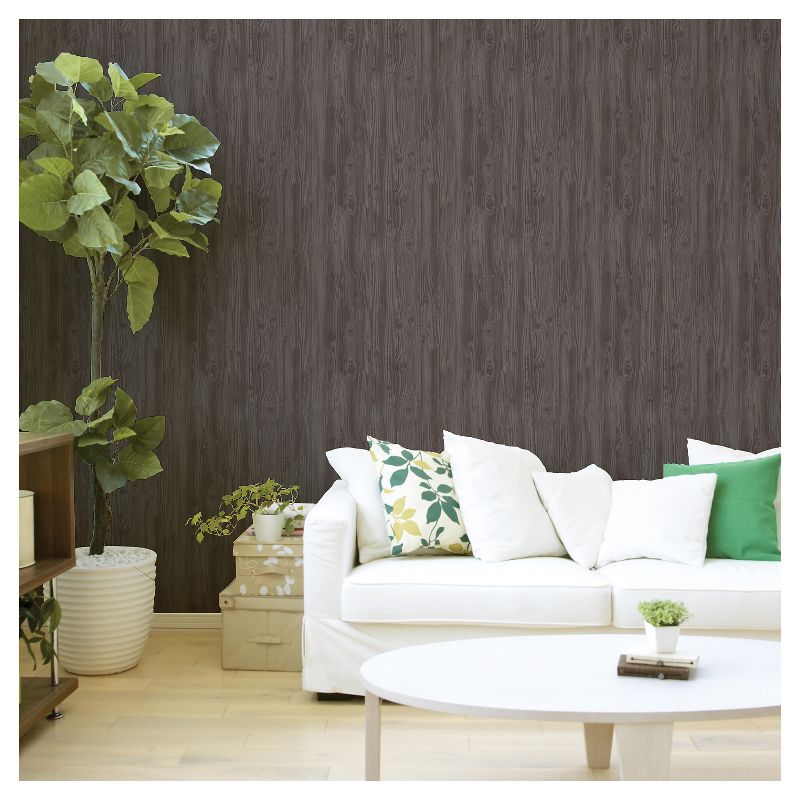 Devine Color Textured Driftwood Peel & Stick Wallpaper Buck