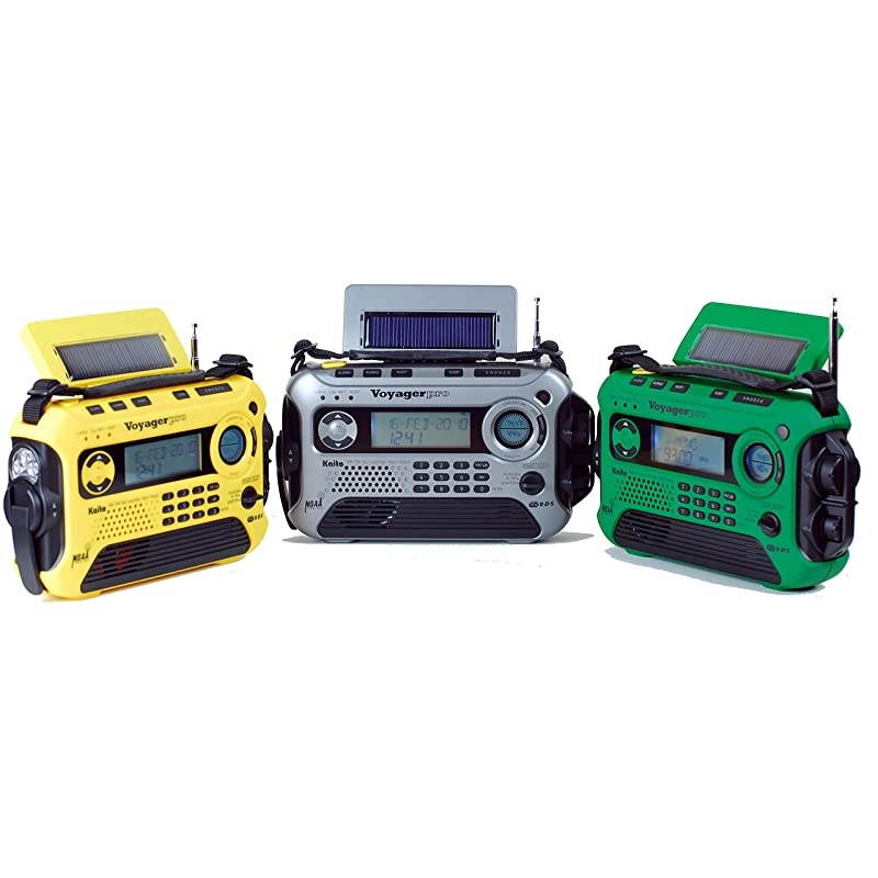 Voyager Pro KA600 Digital Solar DynamoWind UpDynamo Cranking AMFMLWSW amp NOAA Weather Emergency Radio with Flashlight Reading Lamp AlertSmart Phone Charger amp RDS and RealTime Alert with AC Adapter