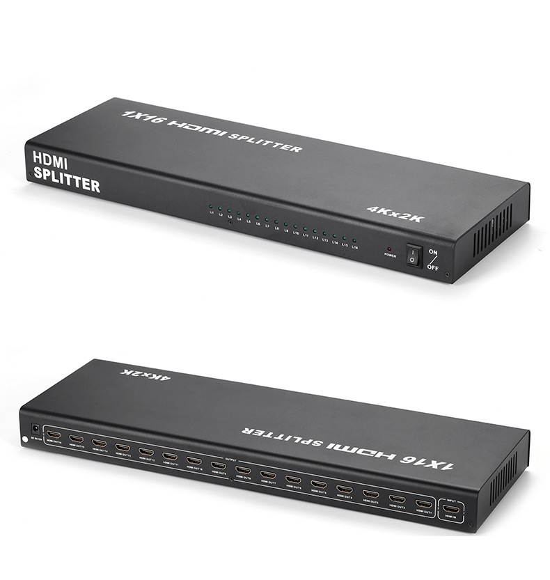 HDMI spliter 1 to 16 spliter For computer tv box ps3 hdmi divider 1 in 16 out HD 4K 2K 1080P Splitters
