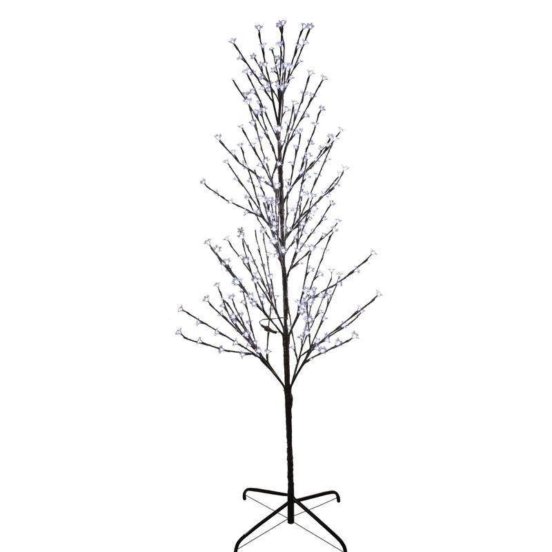 Allstate Floral 6' Prelit LED Cherry Blossom Flower Tree - Pure White Lights