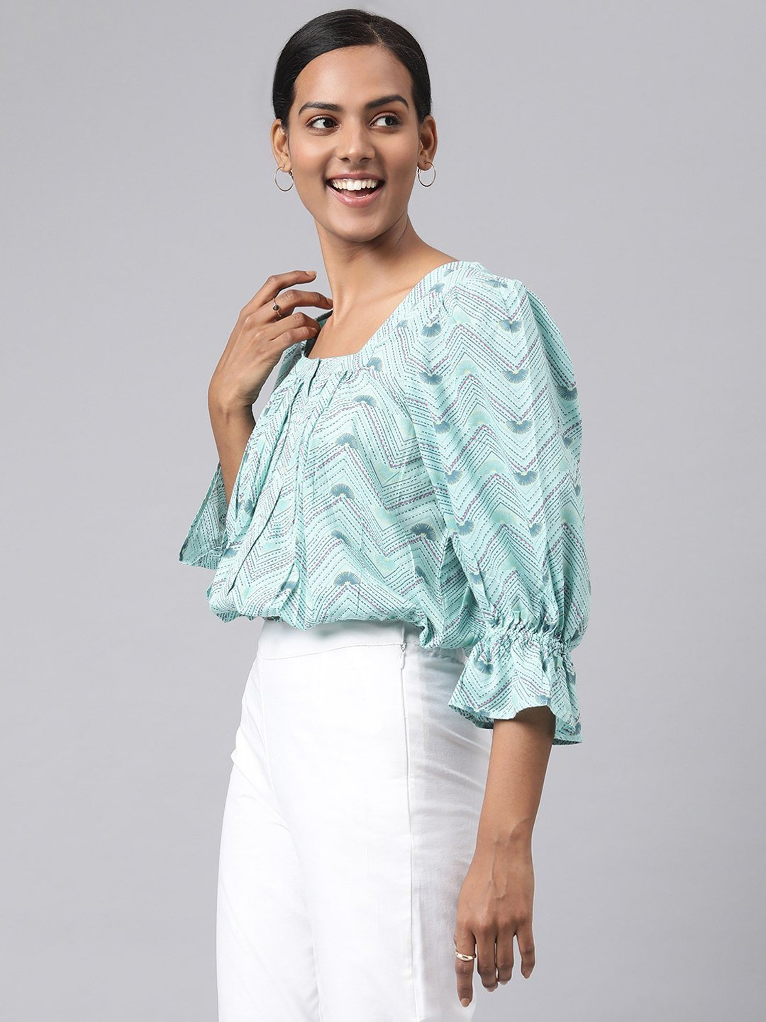 Fabindia Blue Cotton Top