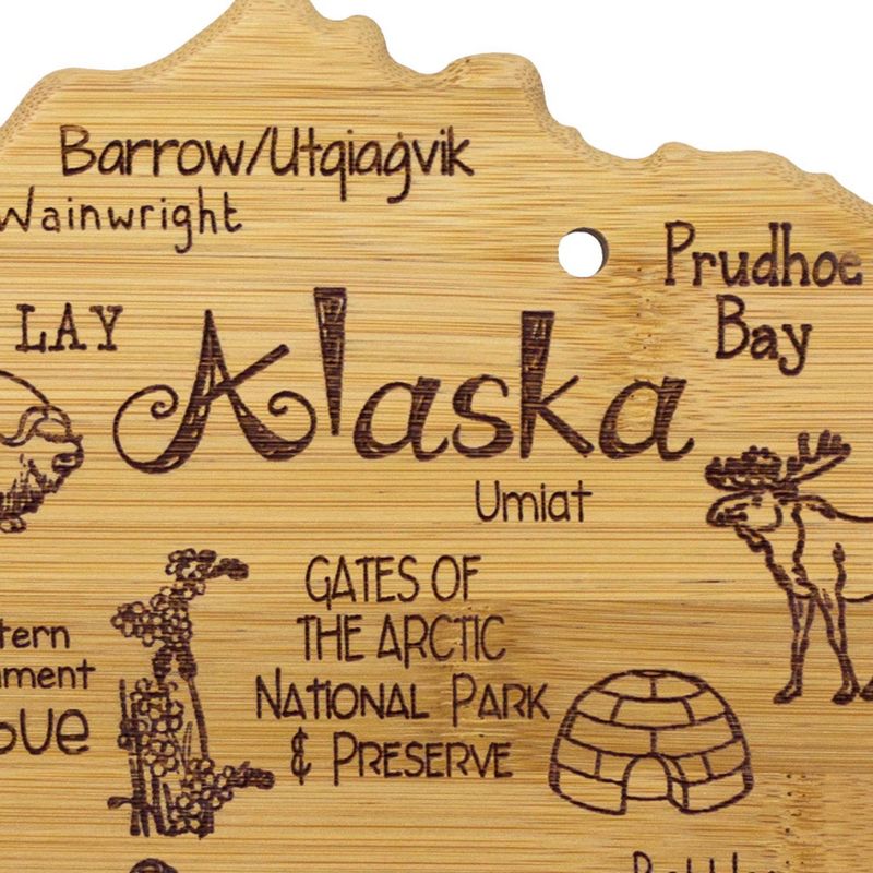 Totally Bamboo Destination Alaska Serving and Cutting Board