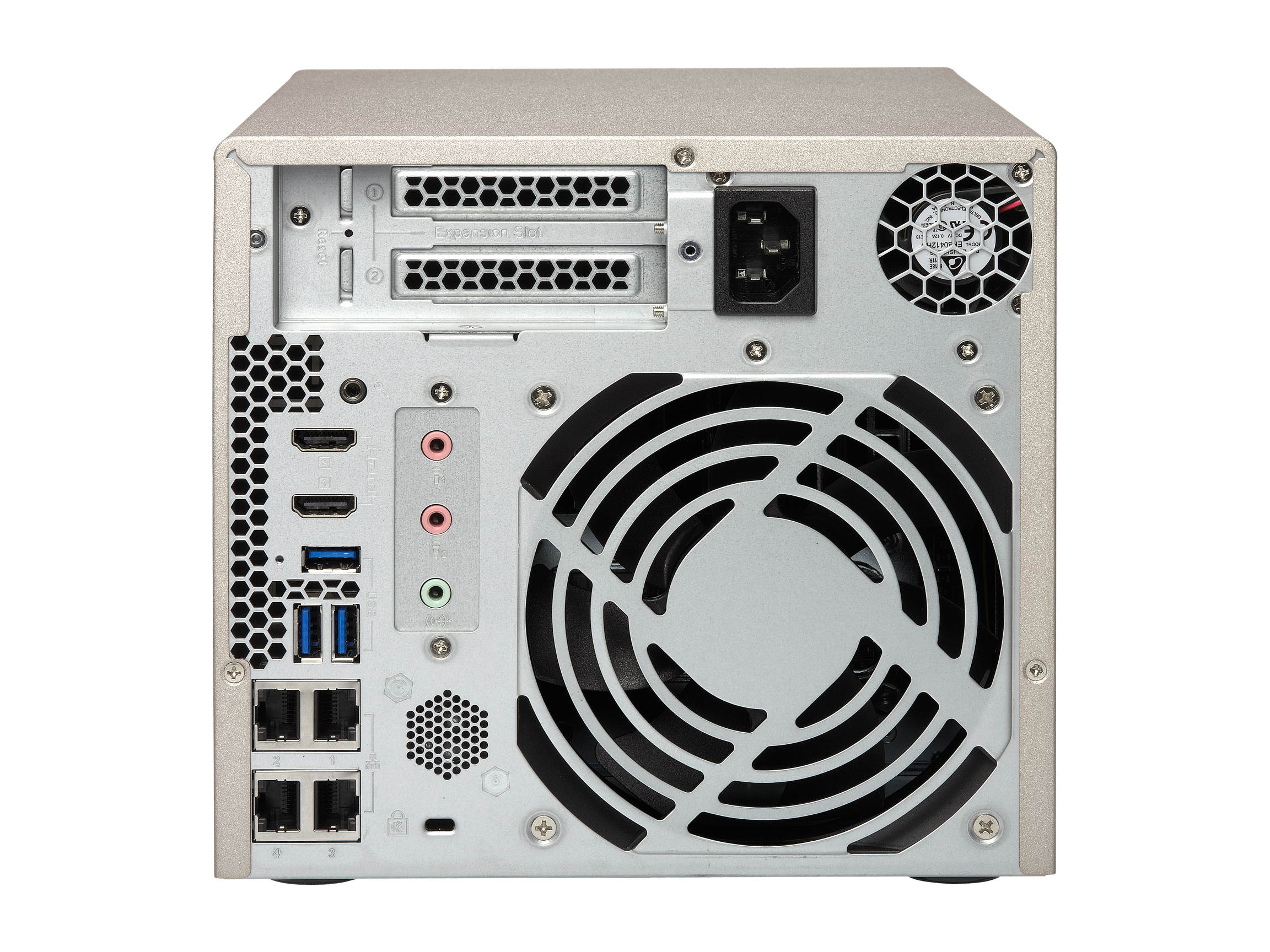 Qnap 4-bay NAS/iSCSI IP-SAN, AMD R series Quad-core 2.1GHz, 4GB RAM, 10G-ready (TVS-473e-4G-US)